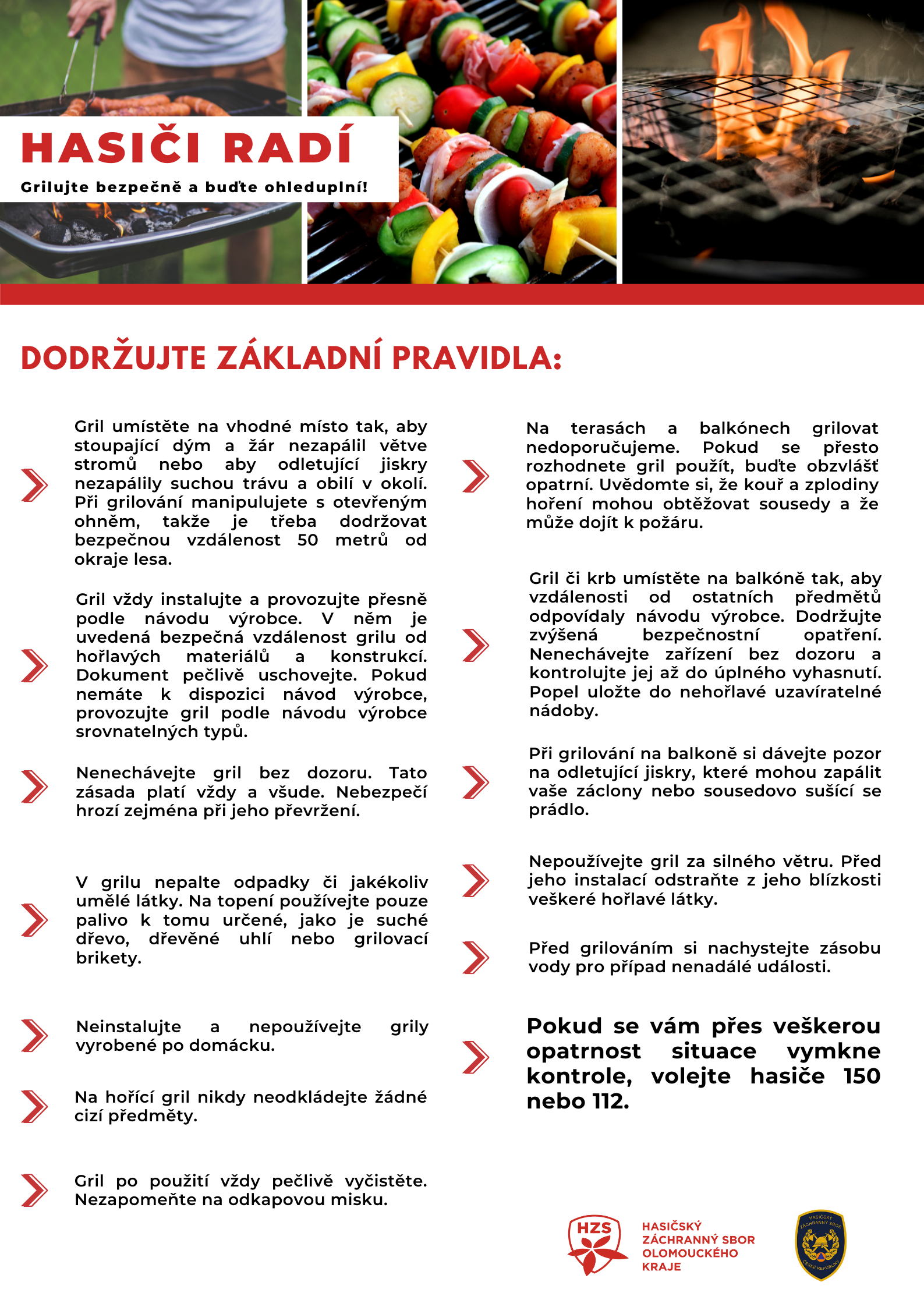 Hasiči radí: 5 kroků k bezpečnému grilování