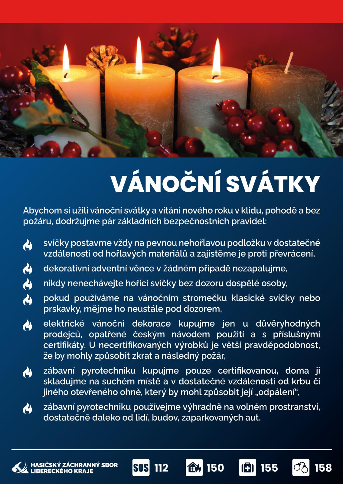 Vánoční svátky - foto: HZS Libereckého kraje